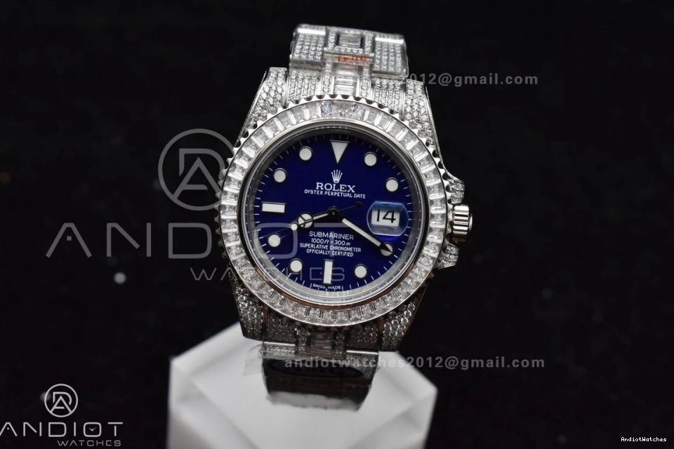 Dial 1149 Chic AMGF Blue Best On 40mm Submariner Full Edition Bracelet VR SS On Diamonds 0523